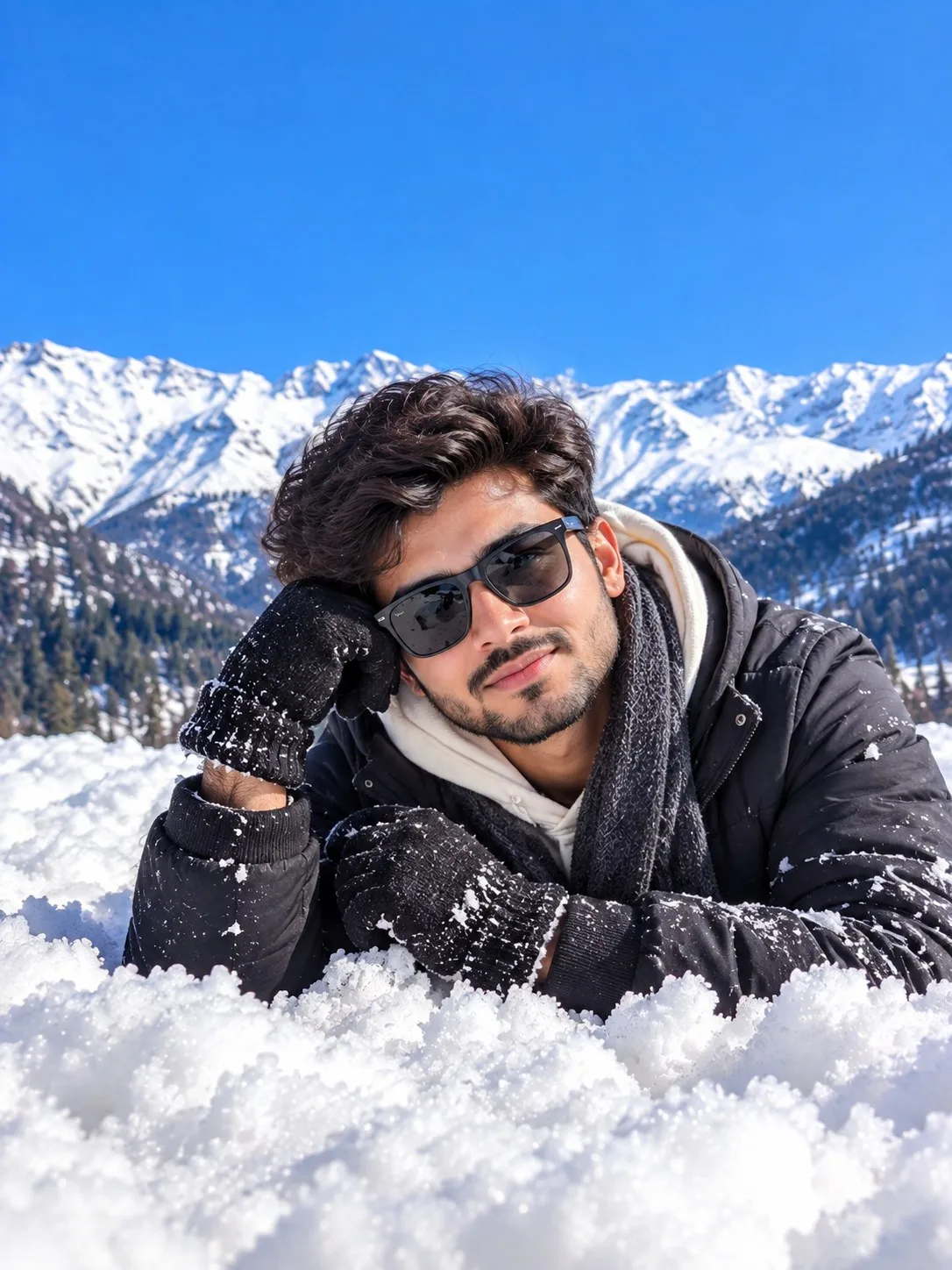 Manali Snow Boy Cinematic Close-Up